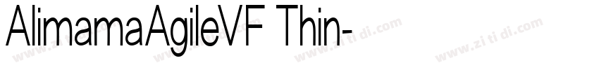 AlimamaAgileVF Thin字体转换
